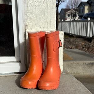 Bright Orange Rain Boots